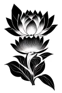 Lotus flower merging tattoo design idea