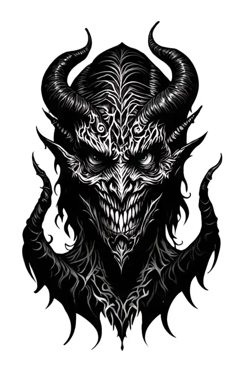 Demon tattoo design idea