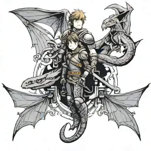 train your dragon tattoo design idea