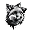 Arctic Fox tattoo design idea