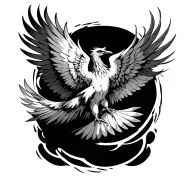 phoenix flying tattoo design idea