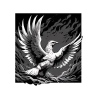 phoenix flying tattoo design idea