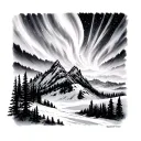 northern lights  tattoo design idea