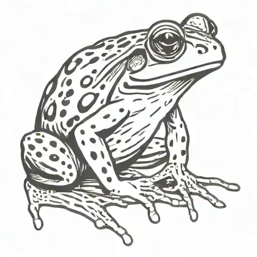 Frog smoking tattoo design idea