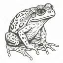 Frog smoking tattoo design idea
