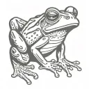 Frog smoking tattoo design idea