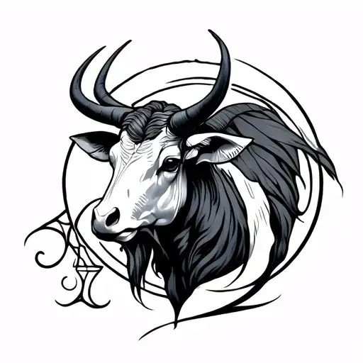 taurus and libra tattoo design idea