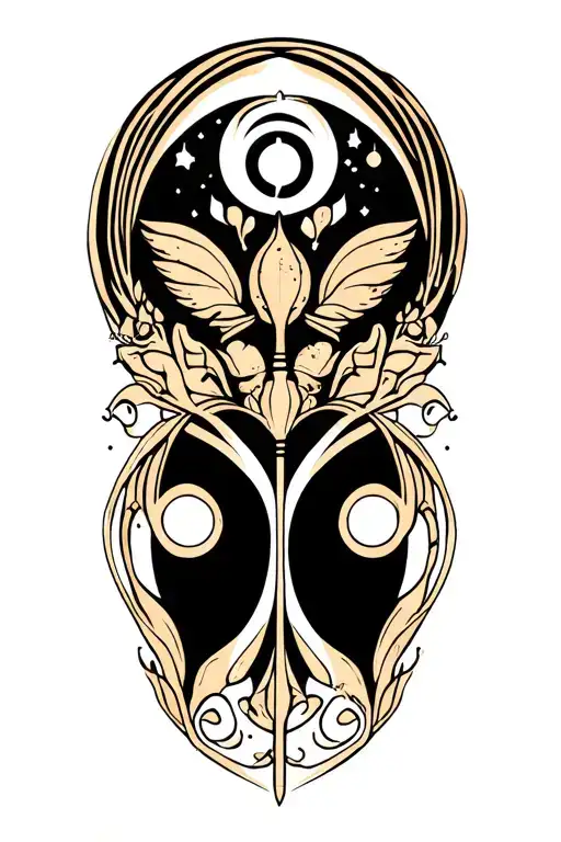 gemini zodiac sign tattoo design idea