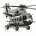 helicopter hovering tattoo design idea