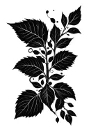 vine tattoo with modern thin linework, greek aesthetic, geometric, ornamental, minimalist, elegant tattoo design idea