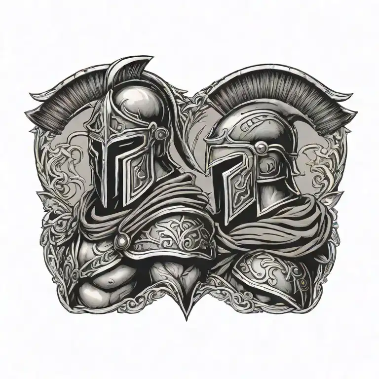 Spartan love tattoo design idea