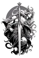 Anime full leg tattoo using seven deadly sins, attack on Titian, demon slayer, sword art online tattoo design idea