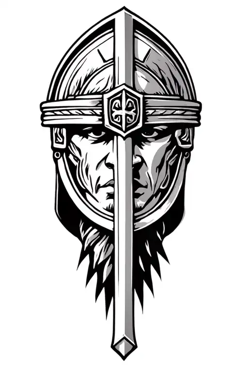 Roman gladiator tattoo design idea