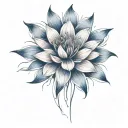 use darker colors for the flower such as maroon, navy blue and black tattoo design idea