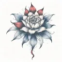 use darker colors for the flower such as maroon, navy blue and black tattoo design idea