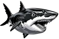 hammer head shark tattoo design idea