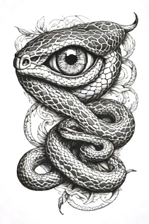 snake,  eye tattoo design idea