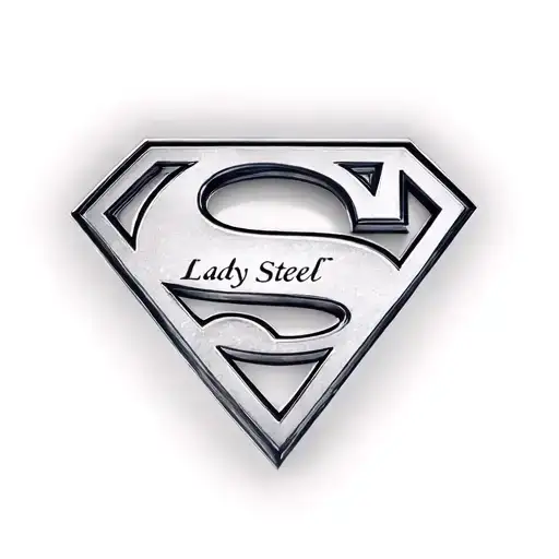 Superman logo with words Lady Steel tattoo design idea