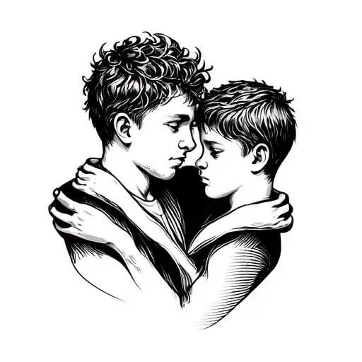 cool matching tattoos for son and father tattoo design idea