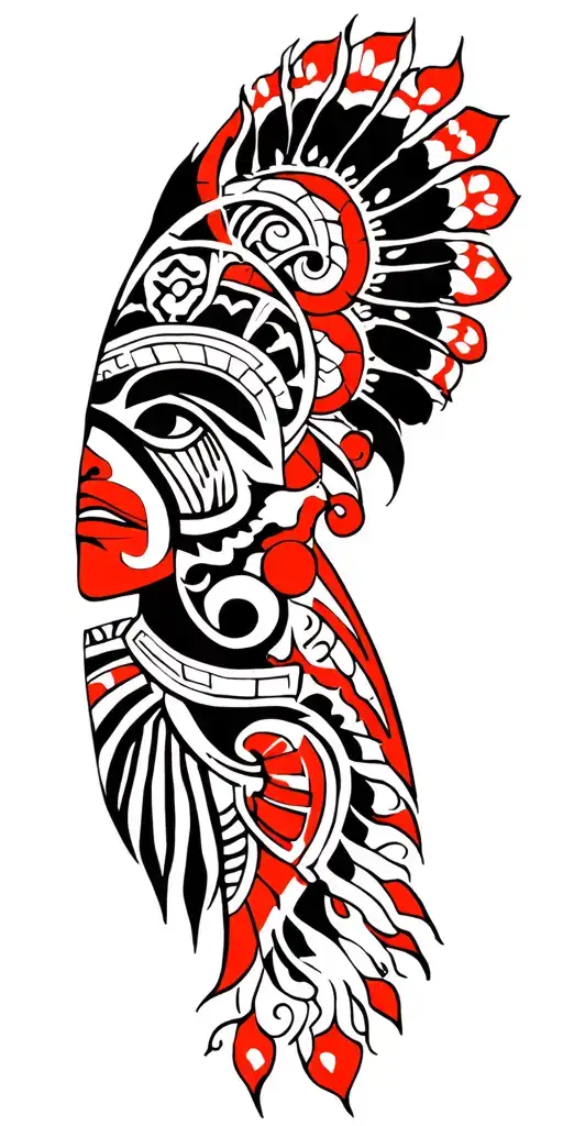 Taino tribal Dominican Republic tattoo design idea