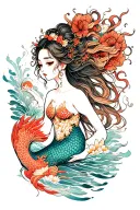 mermaid tattoo design idea