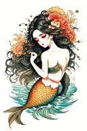 mermaid tattoo design idea