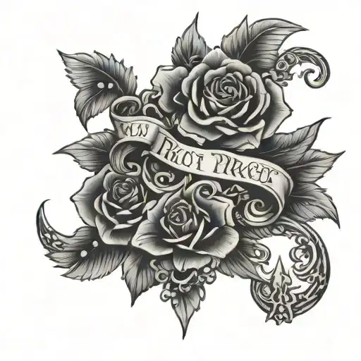 holy phrase Rita prayer to protect my family tattoo design idea