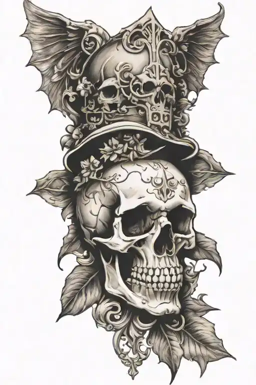 cologne cathedral skull tattoo design idea