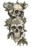 cologne cathedral skull tattoo design idea