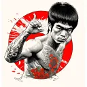 Bruce Lee tattoo design idea
