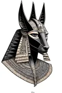 Anubis Egyptian god with Horus eye realism style tattoo tattoo design idea