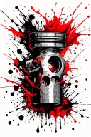 Hydraulic fluid pipe piston tattoo design idea