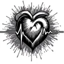 Tattoo Design Request:I would like a tattoo design that represents the heart rate wave of my baby's first heartbeat. Th tattoo design idea