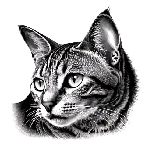 Bengal cat with tattoos tattoo design idea