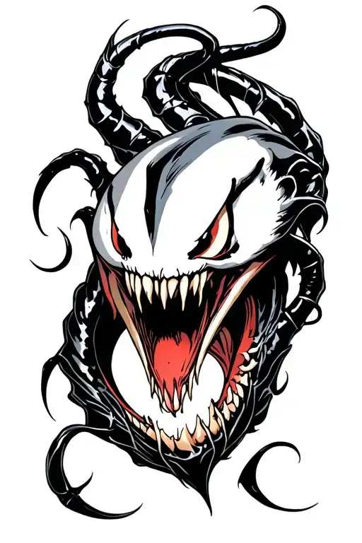 venom tattoo design idea