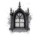 gothic gates tattoo design idea