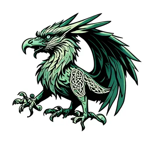 Celtic Griffin tattoo design idea