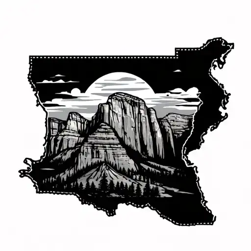 Zion National park tattoo design idea