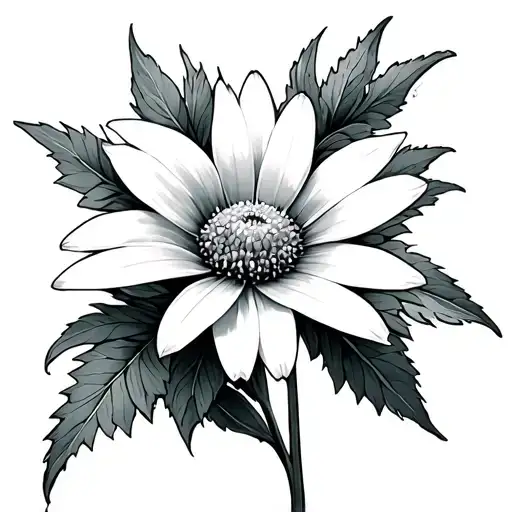 edelweiss flower tattoo design idea