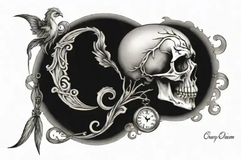carpe diem memento mori tattoo design tattoo design idea