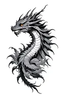 aspen leaf dragon tattoo design idea