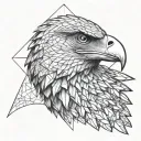 raptor bird tattoo design idea