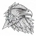 raptor bird tattoo design idea