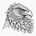 raptor bird tattoo design idea