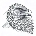 raptor bird tattoo design idea