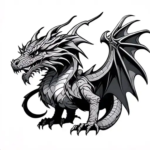 Norse Dragon tattoo design idea
