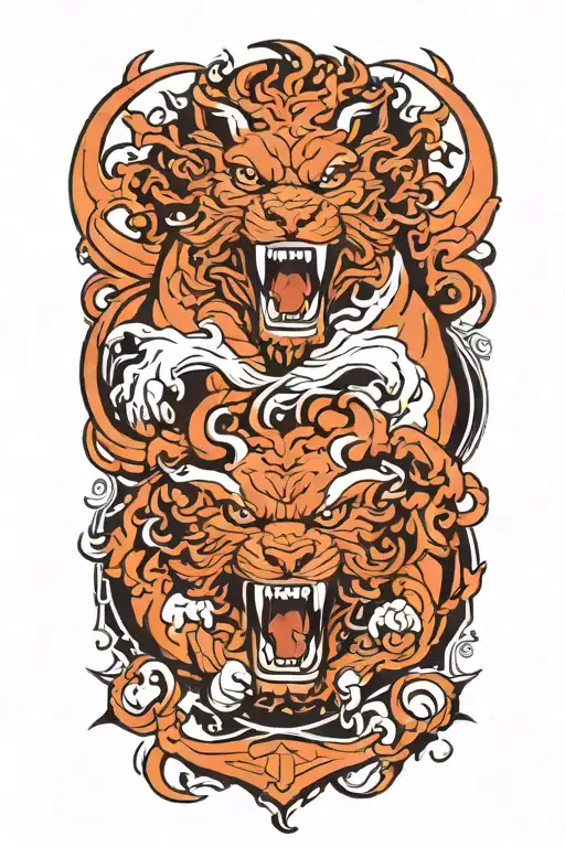 Cerberus Greek mythology symbols tattoo design idea