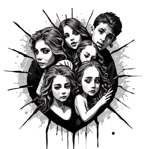 Broken Family tattoo design idea