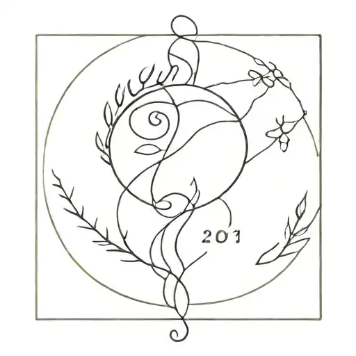 2001 birth year tattoo design idea