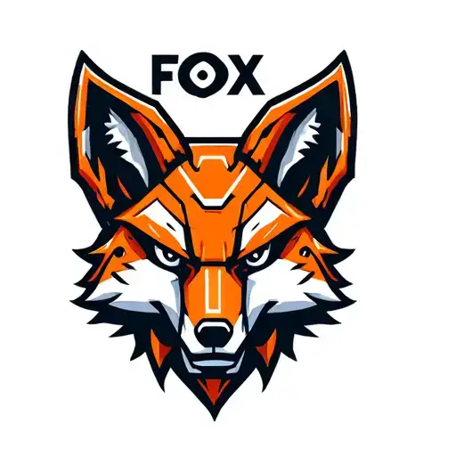 "Fox Box" "Fox Box" Mechanical fox head logo. Low detail, simple design. tattoo design idea